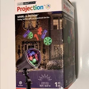 Christmas LED Projector, Gemmy LED Whirl-A-Motion Candy Cane Gingerbread